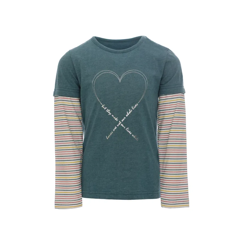 Horseware Girls Double Sleeve Top - Teal